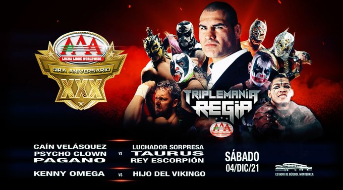 Omega vs. Hijo del Vikingo Cain Velasquez in action at