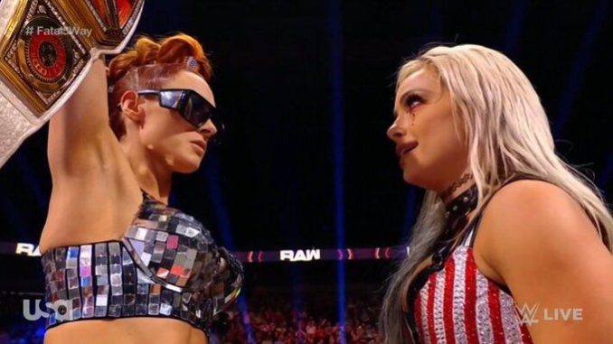 Becky Lynch Vs Jade Cargill - RAW - Cage Match