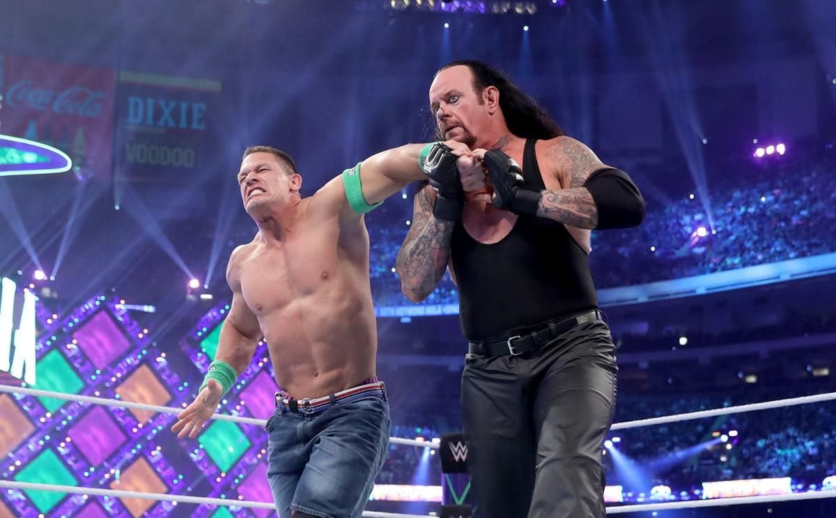 The Undertaker Wanted To Go 30 Minutes With John Cena At Wwe Wrestlemania 34 Cena And Vince