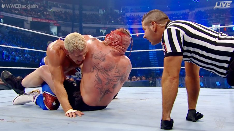 WWE Backlash notes and results Cody Rhodes defeats Brock Lesnar, Bad