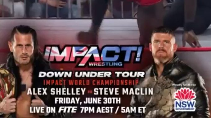 Alex Shelley Defending IMPACT World Title Against Steve Maclin During ...