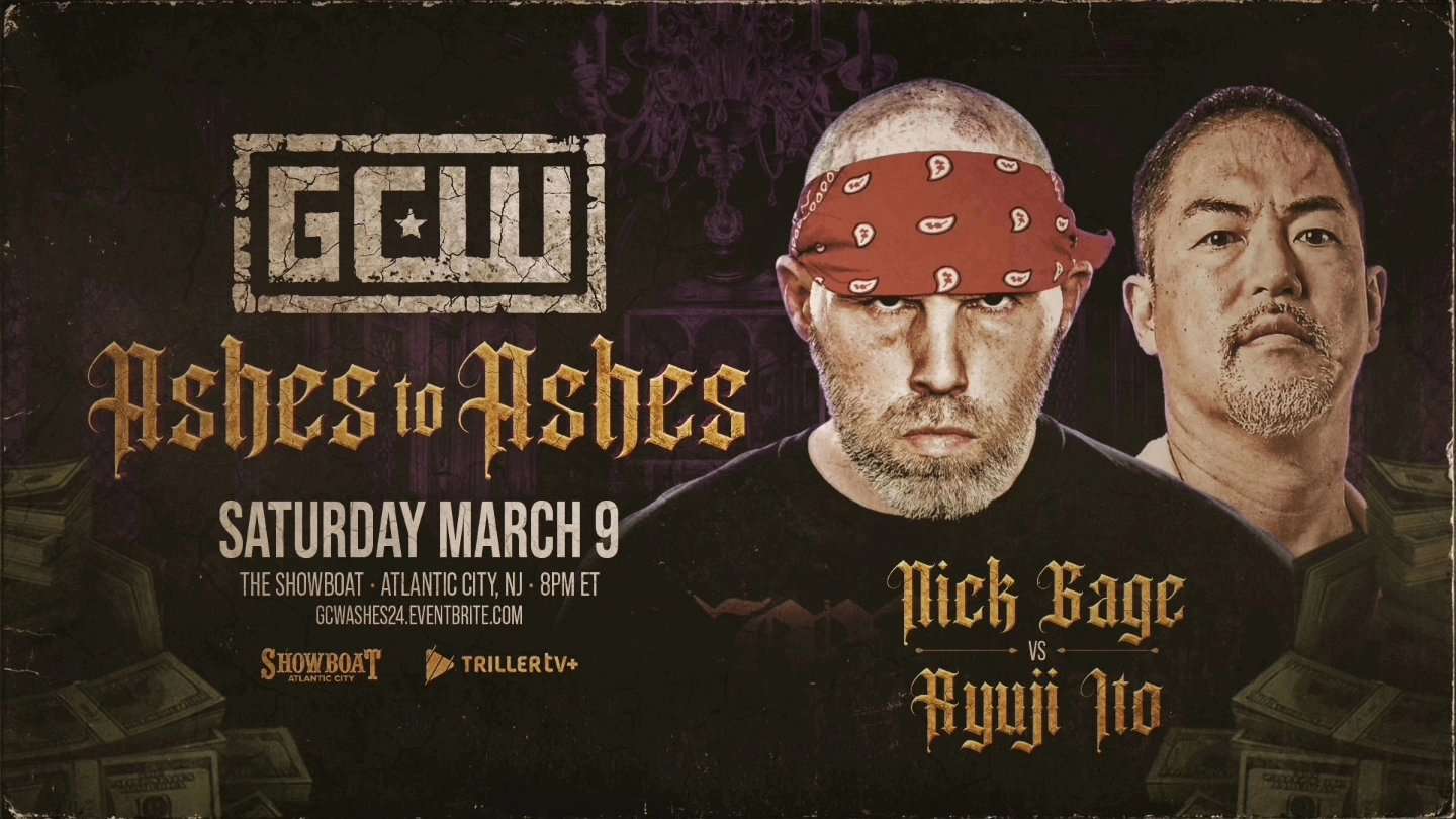 GCW Ashes to Ashes Results Nick Gage vs. Ryuji Ito