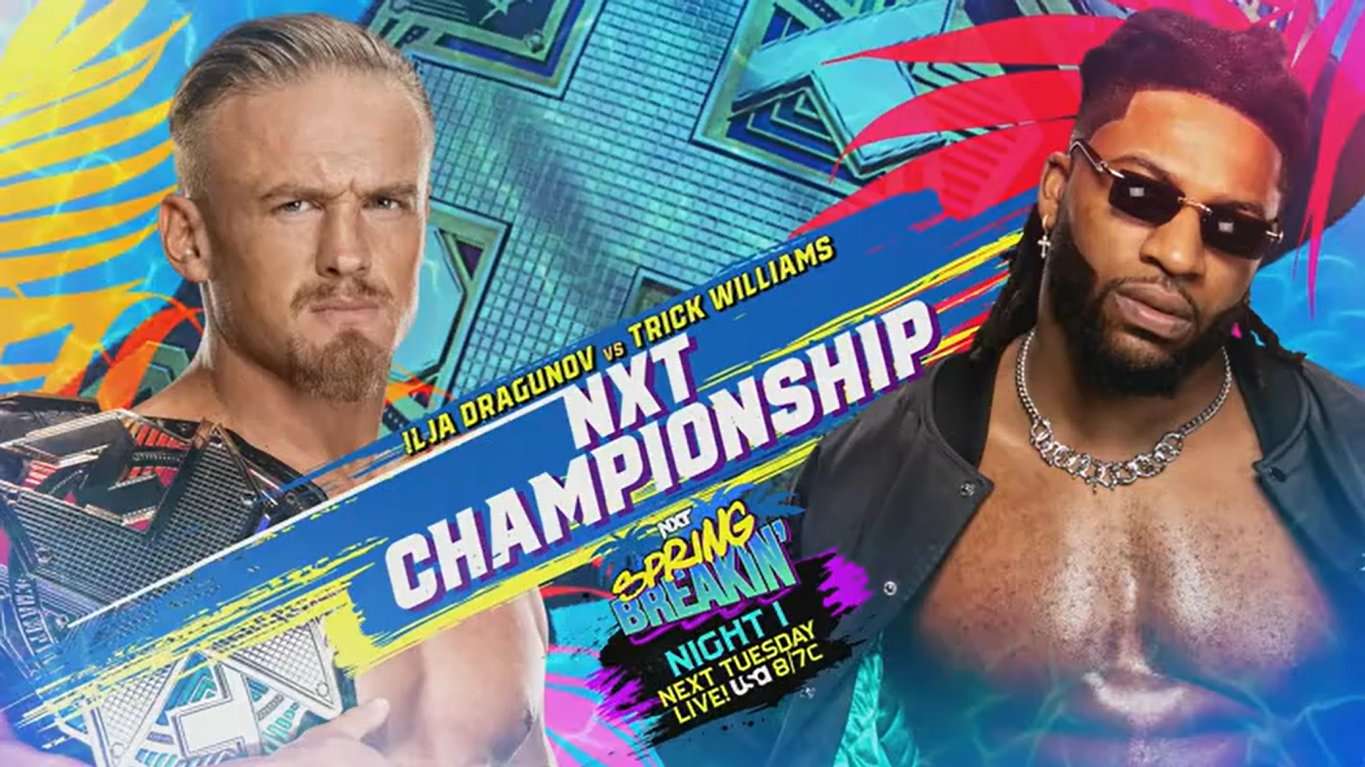 WWE NXT notes Spring Breakin' card, The Family/No Quarter Catch Crew