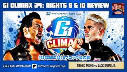 WH Park and Eric Marcotte review NJPW G1 Climax 34 Nights 9 & 10 featuring Shingo Takagi vs. Zack Sabre Jr.