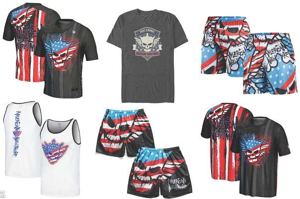 Some of the WWE Shop items at issue in the lawsuit filed by Wesley Eisold against Cody Rhodes, WWE, and Fanatics