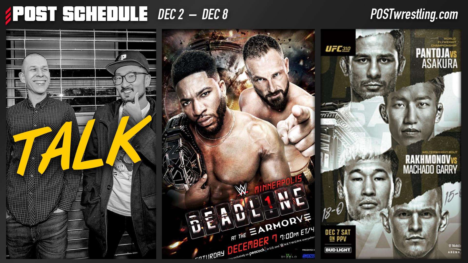 POST SCHEDULE Pollock & Ting TALK, NXT Deadline & UFC 310 Reviews